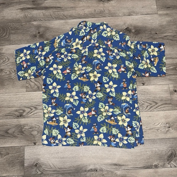 Vintage Reyn Spooner Disney Blue Floral Men's Shirt - Picture 2 of 6